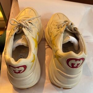 Gucci Cream and Yellow Sneakers